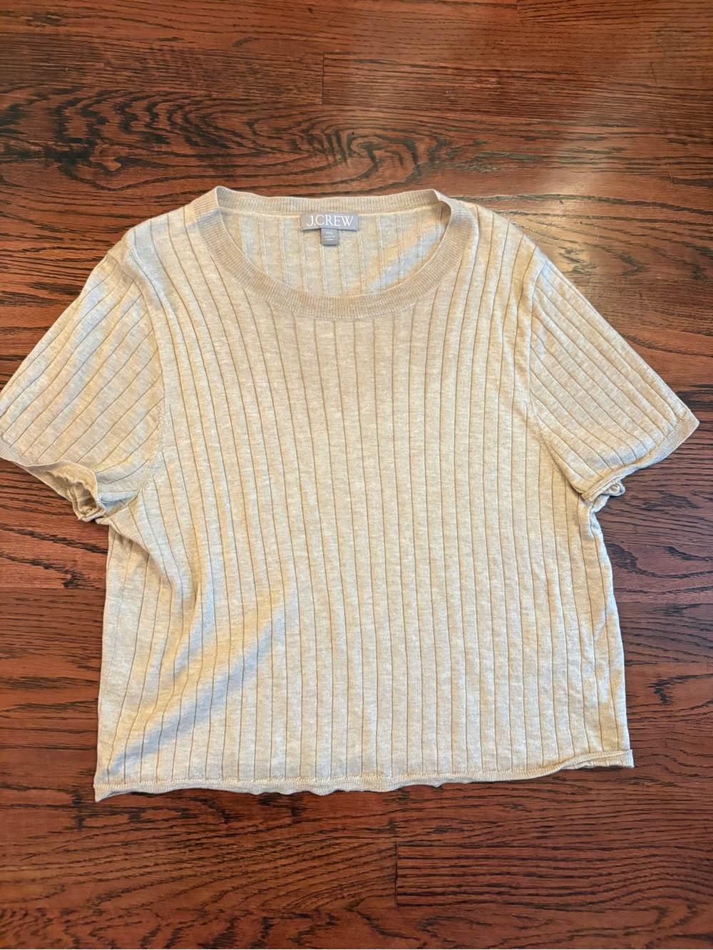 J.Crew Silk-Blend Cropped T-shirt
